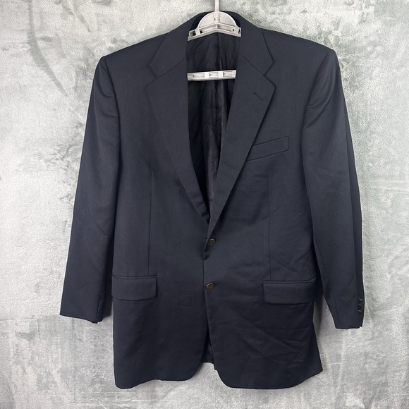 Hickey Freeman Collection Navy Blazer 42R Cashmere Wool Sport Coat USA